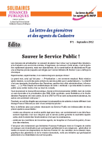 La lettre des géomètres et des agents du cadastre n° 1