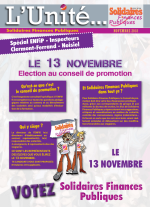 L'Unité Spécial élections au conseil de promotion ENFiP inspecteurs stagiaires 2018